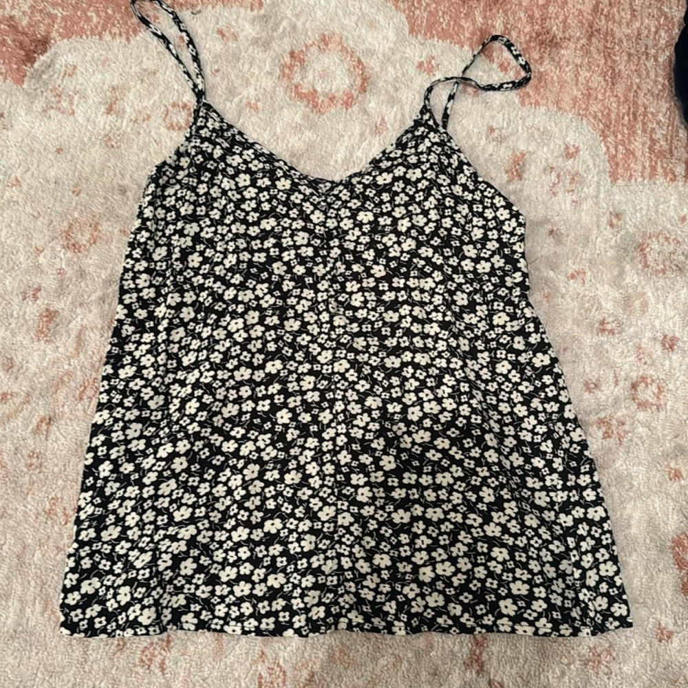 MNG blue floral loose tank